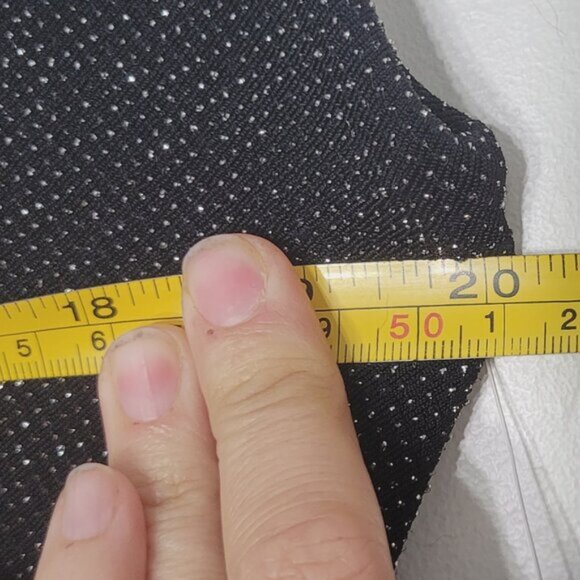 Jones New York NEW Black Metallic Glitter Sleeveless Knee Length Faux Wrap Dress - Picture 9 of 10